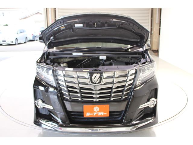 アルファード 2.5S Cパッケージ モデリスタフルエアロ 禁煙車 ALPINE9型ナビ フルセグTV メモリ付パワーシート 半革シート 電動Rゲート ブラック木目調ステアリングホイール(78枚目)
