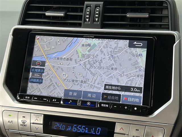 ランドクルーザープラド TX Lパッケージ マットブラックエディション 禁煙 サンルーフ アルパイン9インチナビ DVD/DTV/Bluetooth バックカメラ レーダークルーズコントロール ベージュレザーシート シートヒーター シートベンチレーション LEDライト(4枚目)