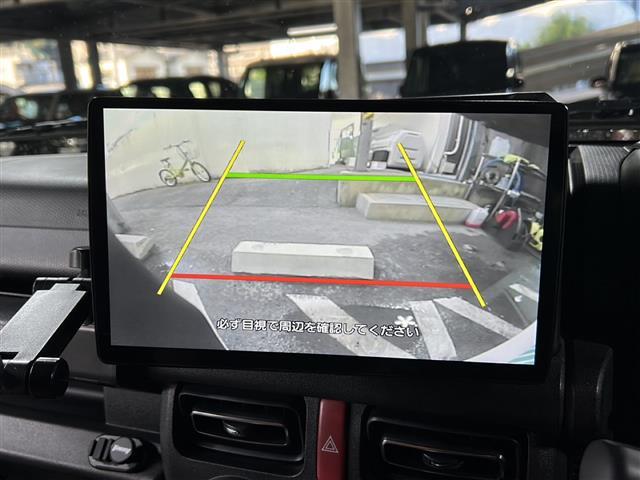 ジムニー XC 禁煙 社外フローティングナビ バックカメラ クルーズコントロール LEDヘッドライト フォグランプ ETC ルーフキャリア 革調シートカバー OPフロントグリル 社外16インチアルミ ミラー型ドラレコ(4枚目)