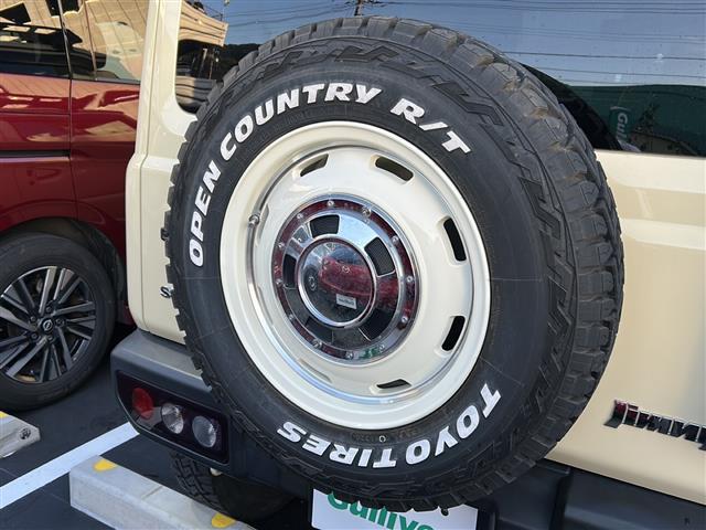 ジムニー XC 禁煙 社外フローティングナビ バックカメラ クルーズコントロール LEDヘッドライト フォグランプ ETC ルーフキャリア 革調シートカバー OPフロントグリル 社外16インチアルミ ミラー型ドラレコ(40枚目)