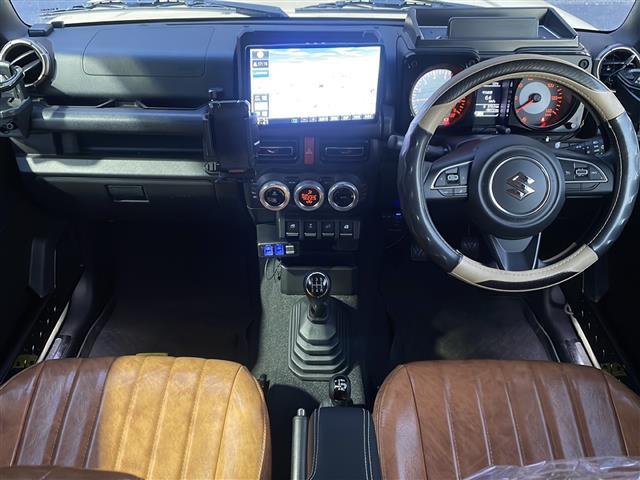 ジムニー XC 禁煙 社外フローティングナビ バックカメラ クルーズコントロール LEDヘッドライト フォグランプ ETC ルーフキャリア 革調シートカバー OPフロントグリル 社外16インチアルミ ミラー型ドラレコ(42枚目)