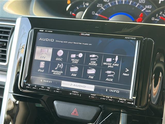 タント カスタムRS 社外7型ナビ 両側パワースライドドア ETC スタッドレス アイドリングストップ 後席サンシェード スペアキー 純正アルミ付きタイヤ4本車載 LEDヘッドライト フォグ(4枚目)