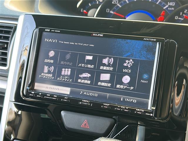 タント カスタムRS 社外7型ナビ 両側パワースライドドア ETC スタッドレス アイドリングストップ 後席サンシェード スペアキー 純正アルミ付きタイヤ4本車載 LEDヘッドライト フォグ(5枚目)