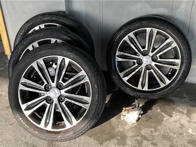 タント カスタムRS 社外7型ナビ 両側パワースライドドア ETC スタッドレス アイドリングストップ 後席サンシェード スペアキー 純正アルミ付きタイヤ4本車載 LEDヘッドライト フォグ(40枚目)