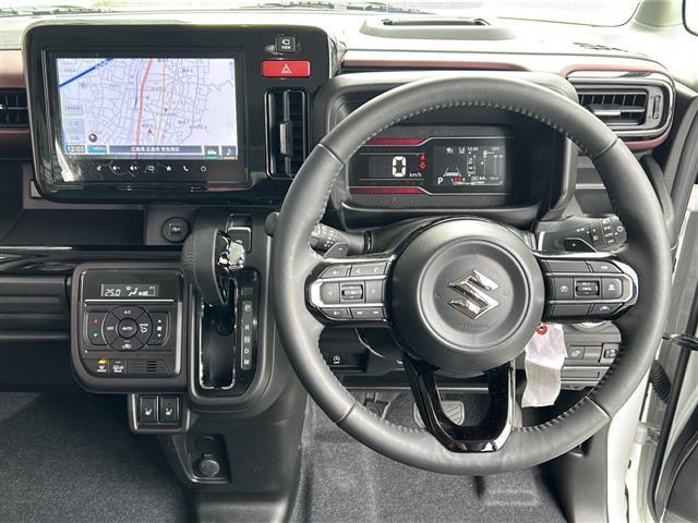 スペーシアカスタム ハイブリッドＸＳターボ　禁煙　４ＷＤ　ターボ　ＯＰ９型ナビ　全方位モニター　ＨＵＤ　レーダークルーズコントロール　ハーフレザー　シートヒーター　両側パワースライドドア　コーナーセンサー　サーキュレーター　電動パーキング（2枚目）