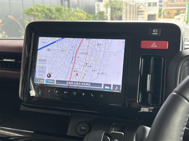 スペーシアカスタム ハイブリッドＸＳターボ　禁煙　４ＷＤ　ターボ　ＯＰ９型ナビ　全方位モニター　ＨＵＤ　レーダークルーズコントロール　ハーフレザー　シートヒーター　両側パワースライドドア　コーナーセンサー　サーキュレーター　電動パーキング（3枚目）