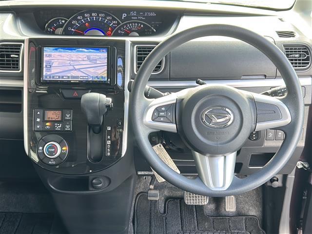 タント カスタム　Ｘ　トップＥＤ　ＳＡＩＩ　禁煙　社外ナビ　スマートアシストＩＩ　ＨＩＤヘッドライト　フォグランプ　スマートキー／プッシュスタート　片側パワースライドドア　ハーフレザーシート　純正ドアバイザー　フロアマット　純正アルミホイール（3枚目）