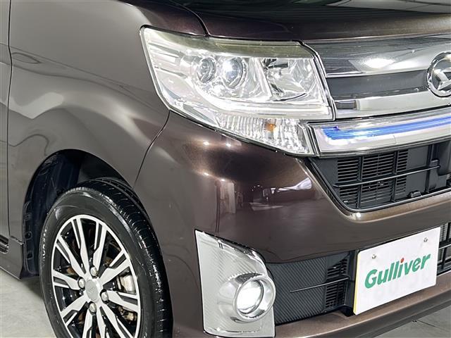 タント カスタム　Ｘ　トップＥＤ　ＳＡＩＩ　禁煙　社外ナビ　スマートアシストＩＩ　ＨＩＤヘッドライト　フォグランプ　スマートキー／プッシュスタート　片側パワースライドドア　ハーフレザーシート　純正ドアバイザー　フロアマット　純正アルミホイール（35枚目）