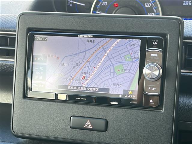 フレア ハイブリッドＸＳ　禁煙　４ＷＤ　社外７型ナビ　衝突軽減　シートヒーター　フロアマット　ドアバイザー　ＨＵＤ　革巻きステアリング　ステアリングスイッチ　ドライブレコーダー　スマートキー／プッシュスタート　オートライト（5枚目）