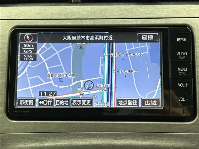 プリウス S 純正ナビ フルセグTV Bluetooth SDサーバー バックカメラ キセノンヘッドライト ビルトインETC 純正15インチアルミホイール スマートキー 純正フロアマット 布系シート エアバック(2枚目)