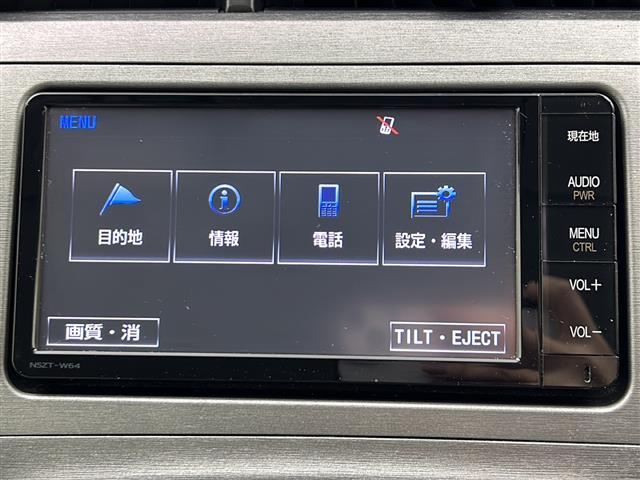 プリウス S 純正ナビ フルセグTV Bluetooth SDサーバー バックカメラ キセノンヘッドライト ビルトインETC 純正15インチアルミホイール スマートキー 純正フロアマット 布系シート エアバック(3枚目)