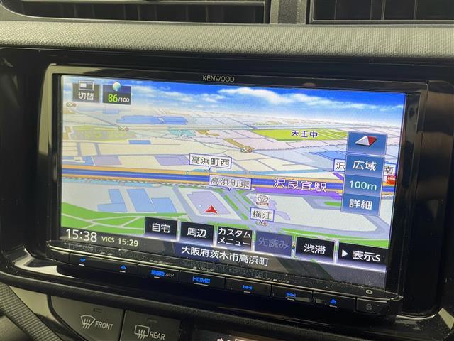 アクア S KENWOOD製7インチSDナビ CD DVD Bluetooth USB フルセグTV ETC スマートキー スペアキー×2 横滑り防止装置 盗難防止装置 純正フロアマット AAC 取扱説明書(2枚目)