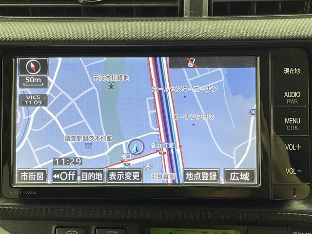 アクア Ｓ　純正フルエアロ　純正ナビ　バックカメラ　ＥＴＣ　ＡＢＳ　横滑り防止装置　オートライト　盗難防止装置　電格ミラー　キセノンヘッドライト　ＡＡＣ　純正フロアマット　スマートキー　スペアキー　エコモード（2枚目）