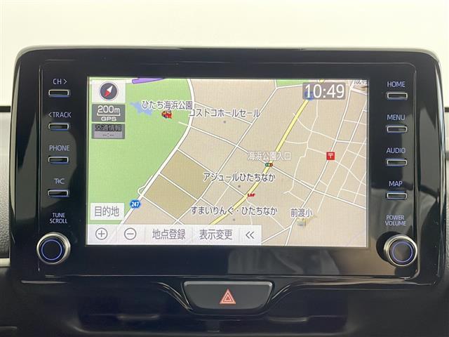 ヤリス ハイブリッドＺ　純正ナビ　バックモニター　スマートキー　ＬＥＤヘッドランプ　トヨタセーフティセンス　レーダークルーズコントロール　レーンキープアシスト　フロアマット　ドアバイザー　オートマチックハイビーム　禁煙車（7枚目）