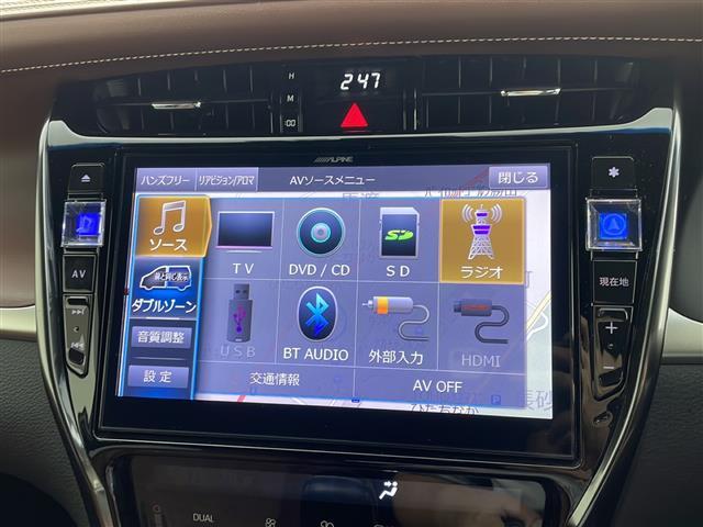 ハリアー プレミアム 10型ナビ フルセグTV バックモニター 衝突軽減ブレーキ 電動リアゲート ビルドインETC 茶革シート LEDヘッドライト フォグランプ 純正18インチアルミホイール 追従クルコン 横滑り防止装置(21枚目)