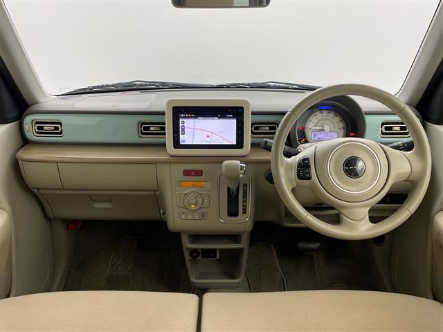 アルトラパン Ｘ　純正ナビ　フルセグＴＶ　アラウンドビューモニター　シートヒーター　衝突被害軽減ブレーキ　横滑り防止装置　アイドリングストップ　スマートキー　プッシュスタート　純正１４インチアルミホイール　ＬＥＤライト（2枚目）