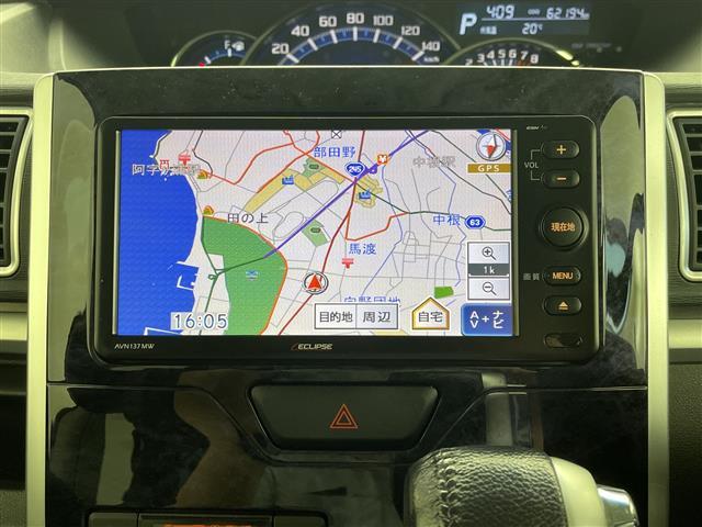 タント カスタムＲＳ　トップエディションＳＡＩＩＩ　社外ナビ　バックカメラ　ＥＴＣ　前方ドラレコ　シートヒーター　両側パワースライドドア　スマートキー　プッシュスタート　衝突軽減ブレーキ　ハーフレザーシート　純正１５インチアルミホイール　アイドリングス（3枚目）