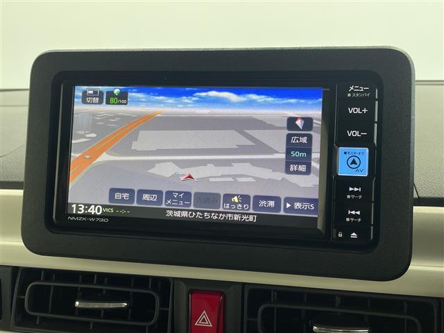 ムーヴキャンバス ストライプスＧ　純正ナビ　パノラミックビューモニター　クルコン　両側電動スライドドア　ドラレコ　シートヒーター　スマートキー　ＬＥＤ　プッシュスタート　スマートアシスト　ＥＴＣ　純正フロアマット　ステアリングリモコン（3枚目）