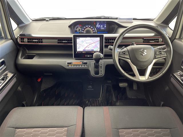 ワゴンＲスティングレー ハイブリッドＴ　衝突軽減ブレーキ　社外ナビ　クルーズコントロール　運転席シートヒーター　ドライブレコーダー　ヘッドアップディスプレイ　ステアリングスイッチナビ連動　　ＬＥＤヘッドライト　ＥＴＣ　ＲＳＲダウンサス（2枚目）