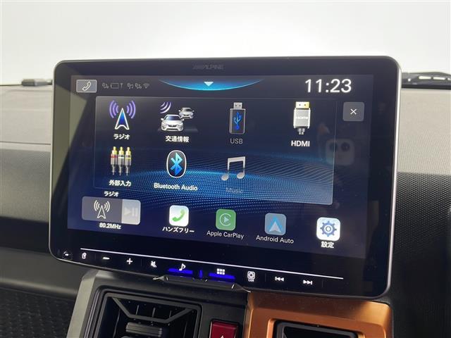 タフト Ｇターボ　サンルーフ　アルパイン製ディスプレイオーディオ　Ｂｌｕｅｔｏｏｔｈ　Ａｐｐｌｅ　ＣａｒＰｌａｙ　ＵＳＢ　衝突被害軽減ブレーキ　レーダークルーズコントロール　横滑り防止装置　コーナーセンサー　ＥＴＣ（3枚目）