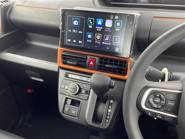 タント ファンクロス　純正９インチディスプライオーディオ　Ｂｌｕｅｔｏｏｔｈ　フルセグＴＶ　ＵＳＢ　Ａｐｐｌｅ　ＣａｒＰｌａｙ　両側パワースライドドア　衝突被害軽減ブレーキ　横滑り防止装置　コーナーセンサー　純正ＡＷ（2枚目）