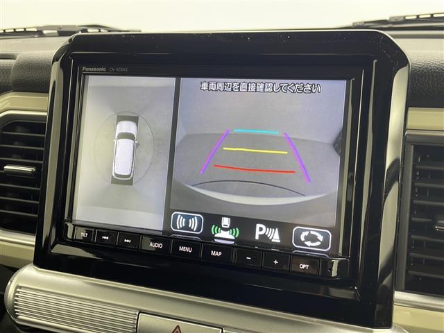 クロスビー ハイブリッドＭＺ　純正ナビ　全方位カメラ　フルセグＴＶ　ブルートゥース　ＣＤ・ＤＶＤ　ＵＳＢ　セーフティサポート　衝突被害軽減ブレーキ　革巻きステアリング　純正１８インチアルミホイール　保証書　スペアキー（4枚目）