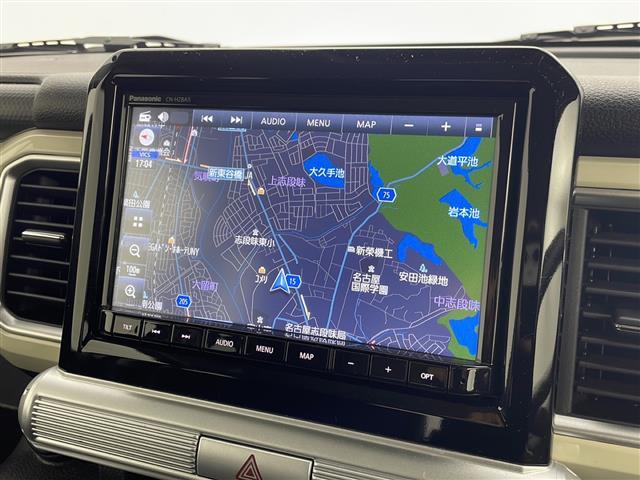 クロスビー ハイブリッドＭＺ　純正ナビ　全方位カメラ　フルセグＴＶ　ブルートゥース　ＣＤ・ＤＶＤ　ＵＳＢ　セーフティサポート　衝突被害軽減ブレーキ　革巻きステアリング　純正１８インチアルミホイール　保証書　スペアキー（6枚目）