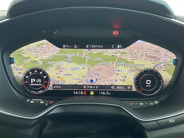 TTクーペ 1.8TFSI 12.3インチデジタルメーターディスプレイMMI純正ナビ バックカメラ フルセグTV BT CD DVD SD ETC HIDオートライト 前後ソナー 革巻きステアリング パドルシフト クルコン(2枚目)