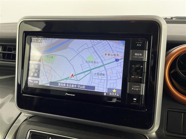 スペーシアギア ハイブリッドＸＺ　ターボ　純正ナビ／スズキセーフティサポート／スマートキー＆プッシュスタート／ビルトインＥＴＣ／両側パワスラ／前列シートヒーター／ＬＥＤオートヘッドライト／パドルシフト／革巻きステアリング／ＬＥＤフォグライト（4枚目）