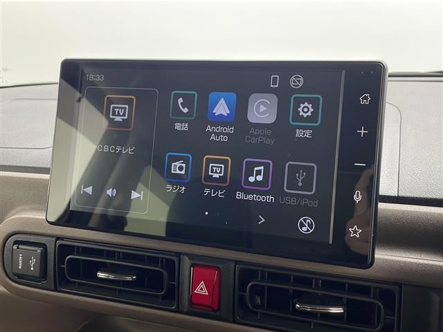 ムーヴキャンバス セオリーＧターボ　純正９インチディスプレイ　フルセグＴＶ　Ｂｌｕｅｔｏｏｔｈ　ＵＳＢ　Ａｐｐｌｅ　Ｃａｒｐｌａｙ　バックカメラ　両側パワースライドドア　衝突被害軽減ブレーキ　横滑り防止装置　レーダークルーズコントロール（4枚目）