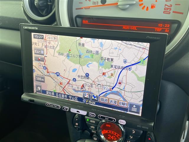 MINI クーパーS クラブマン カロッツェリアHDDナビ CD 地デジ ワンオーナー パドルシフト MTモード付AT ETC 電動格納ミラー 革巻きステアリング ハーフレザーシート プッシュスタート HIDヘッドライト(6枚目)