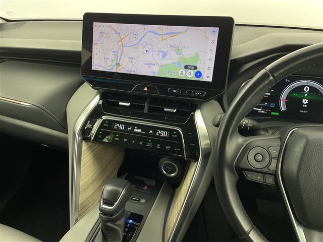 ハリアーハイブリッド Ｇ　純正１２．３インチナビ　ＪＢＬアンプ　バックカメラ　フルセグＴＶ　ブルートゥース　デジタルインナーミラー（前後方録画）　ＥＴＣ２．０　ＬＥＤヘッド　セーフティセンス　灰色ハーフレザーシート（10枚目）