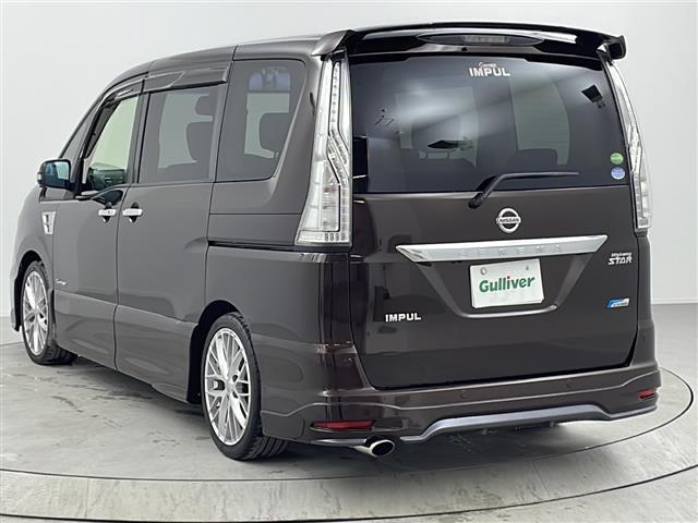 セレナ ハイウェイスター Vセレ+セーフティII SHV IMPULエアロIMPULマフラーIMPUL18インチアルミホイール純正ナビアラウンドビューモニターフリップダウンモニターエマージェンシーブレーキ車線逸脱警報コーナーセンサークルーズコントロール(43枚目)