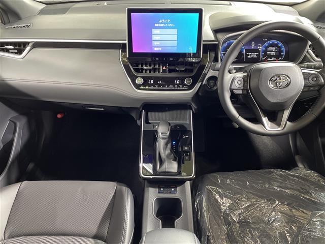 カローラクロス ハイブリッド Z 純正9型ナビ 全方位 寒冷地仕様 LED フォグ ガラスルーフ トヨタセーフティセンス ETC BSM 前席シートヒーター エアシート ステアリングヒーター ドラレコ スマートキー ACC 18AW(2枚目)