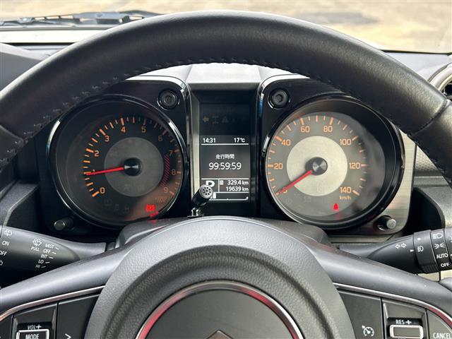 ジムニー XC 純正SDナビ バックカメラ 4WD クルコン ETC 純正16インチアルミホイル ナビ連動ドラレコ 前席シートヒーター セーフティサポート スマートキー スペアキー 保証書 取説 ターボ LED(13枚目)