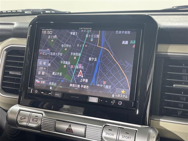 クロスビー ハイブリッドMZ 4WD 純正8型ナビ バックカメラ デュアルセーフティサポート ETC LED 社外前後ドラレコ 社外15AW 運転席シートヒーター LED オートライト フルセグ マッドテレーンタイヤ スマートキー(3枚目)