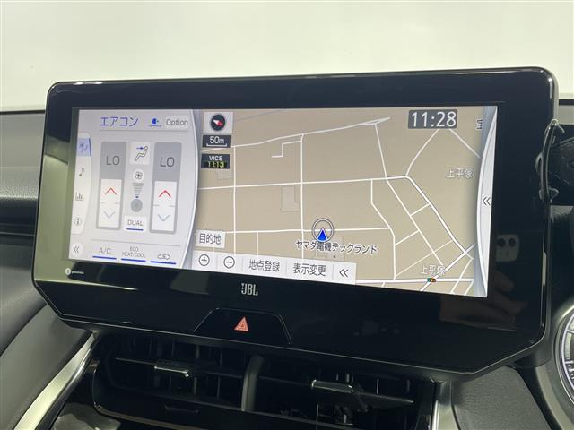 ハリアー Ｚ　純正１２．３型ナビ　ＪＢＬ　モデリスタエアロ　モデリスタマフラーカッター　セーフティセンス　Ｂカメラ　デジタルインナーミラー内蔵ドラレコ　ＥＴＣ２．０　ＨＵＤ　ＬＥＤ　追従クルコン　純正１９ＡＷ（12枚目）