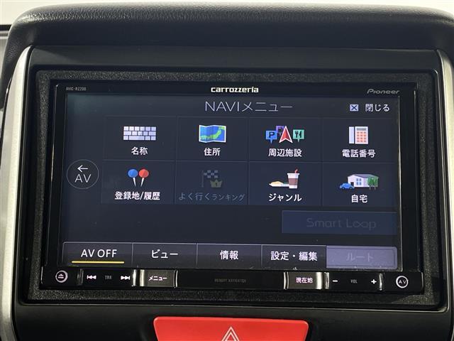N-BOXカスタム G ターボSSブラックスタイルパッケージ 社外7インチナビ バックカメラ クルコン 両側パワースライドドア ハーフレザーシート ヒートシーター LED ビルトインETC フロアマット ウィンカーミラー フォグランプ 純正15インチAW(15枚目)