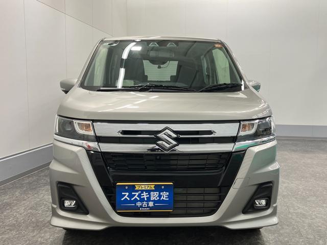 ワゴンＲカスタムＺ カスタムＺ　ＨＹＢＲＩＤ　ＺＸ　デジタルミラー装着車　オートライト　プッシュスタート　シートヒーター　オートエアコン　スズキセーフティーサポート　衝突被害軽減システム　アイドリングストップ　横滑り防止機能　衝突安全ボディ（4枚目）