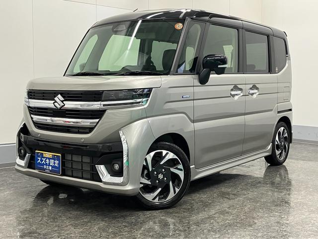 スペーシアカスタム カスタム HYBRID XSターボ LEDヘッドランプ オートライト スライドドア プッシュスタート シートヒーター オートエアコン 衝突被害軽減システム アイドリングストップ 横滑り防止機能 衝突安全ボディ(9枚目)