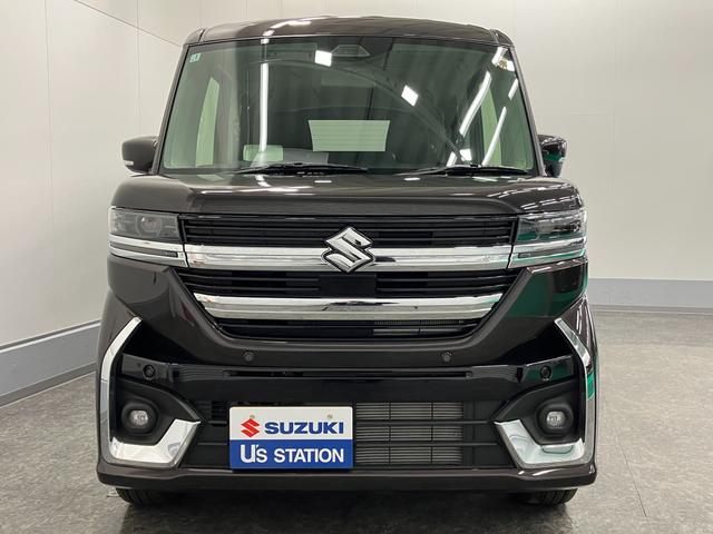 スペーシアカスタム カスタム HYBRID XS 4WD 衝突被害軽減ブレーキ LEDヘッドランプ オートライト スライドドア プッシュスタート シートヒーター オートエアコン 衝突被害軽減システム アイドリングストップ 横滑り防止機能 衝突安全ボディ ステアリングヒーター(9枚目)