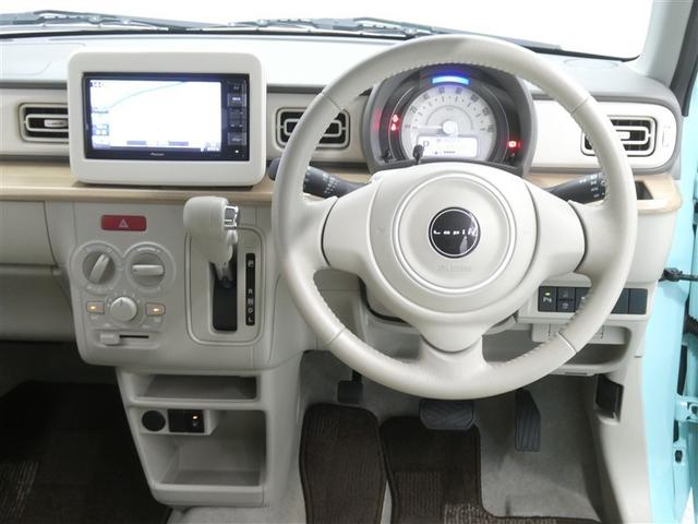 アルトラパン S デュアルカメラブレーキサポート フルセグメモリーナビ HIDヘッドライト CD/DVD再生付き イモビライザー アイドリングストップ スマートキー シート素材モケット ベンチシートマニュアルエアコン(4枚目)