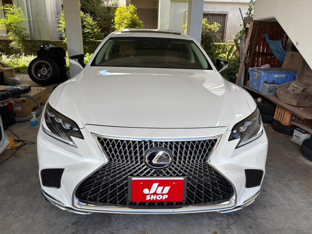LS LS500h バージョンL サンルーフ モデリスタフルエアロ マークレビンソン 本革シート スマートキー・カードキー BSM HUD デジタルインナーミラー シーケンシャルウィンカー パノラマビューモニター 本土無事故車