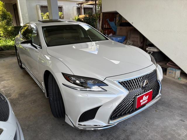 LS LS500h バージョンL サンルーフ モデリスタフルエアロ マークレビンソン 本革シート スマートキー・カードキー BSM HUD デジタルインナーミラー シーケンシャルウィンカー パノラマビューモニター 本土無事故車