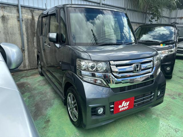 N-BOXカスタム G・Lパッケージ TV・CD・ラジオ・バックカメラ・Bluetooth・ステアリモコン・ETC・純正アルミホイル・左側パワースライドドア・リヤスポ・フルエアロ・HIDライト・フォグランプ・修復有り?