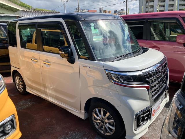 スペーシアカスタム ハイブリッドXS 両側パワ-スライドドア USB入力 電動ミラー 車線逸脱 スマキー ソナー クルーズコントロール キーレスエントリー アイドルストップ オートハイビーム シートH フルフラットシート ナビTV AUX(5枚目)