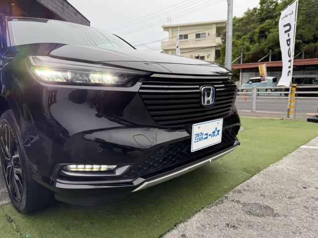 ヴェゼル ｅ：ＨＥＶ　Ｚ　ＯＰ１０年保証対象車　純正ナビ　パワーバックドア　ハーフレザー　ドラレコ前後　コーナーセンサー　電動パーキング　ブレーキホールド　置くだけ充電　レーダークルーズコントロール　シートヒーター　ＢＳＭ（43枚目）