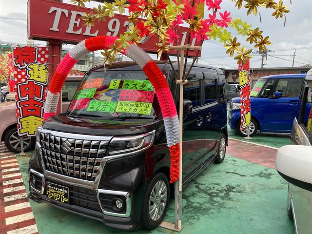 スペーシアカスタム ハイブリッドＧＳ　レーンアシスト　キーレスエントリー　運転席エアバッグ　助手席エアバッグ　盗難防止システム　ＬＥＤヘッドランプ　衝突被害軽減システム　ベンチシート　フルフラット　パワーステアリング