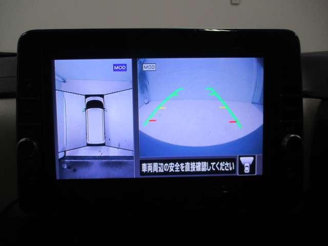 オーディオモニターをアラウンドビューモニターとして使用出来るようにしています。これで大画面で駐車確認出来るので安心ですね！