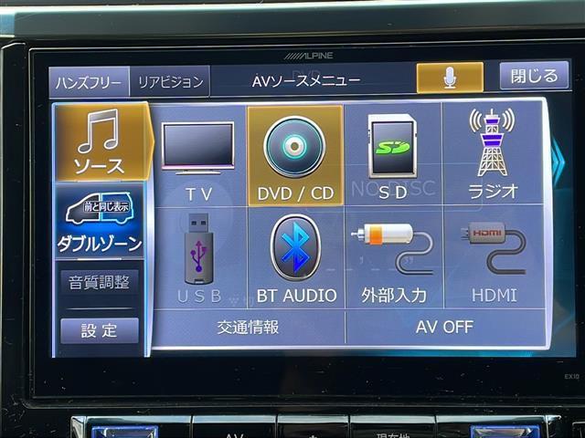 ヴェルファイア ２．５Ｚ　県外仕入　禁煙車　ＡＬＰＩＮＥ１０インチナビ（ＣＤ　ＤＶＤ　ＢＴ　フルセグＴＶ）スマートキー　　両側電動スライドドア　フリップダウンモニター　バックカメラ　ＬＥＤヘッドライト　オートライト　純正アルミ（4枚目）